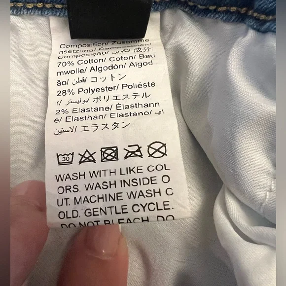 SHEIN Blue Distressed Flare Jeans Size Small, 30” Inseam Y2K Retro Boho Denim - Picture 8 of 8